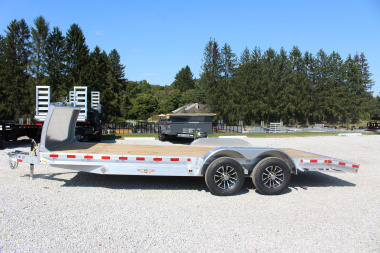 New 2025 H & H Trailer 7' x 20' Heavy Duty Aluminum Car Hauler - Slide In Ramps - 9900# GVW