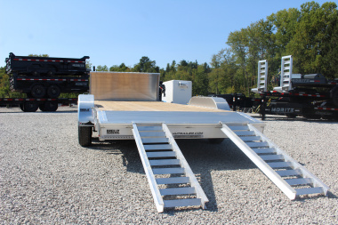 New 2025 H & H Trailer 7' x 20' Heavy Duty Aluminum Car Hauler - Slide In Ramps - 9900# GVW