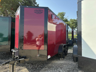 New 2025 FGT 6x12 Tandem Axle Cargo / Enclosed Trailer - BLACKOUT PACKAGE - SCREWLESS EXTERIOR - REAR SPOILER