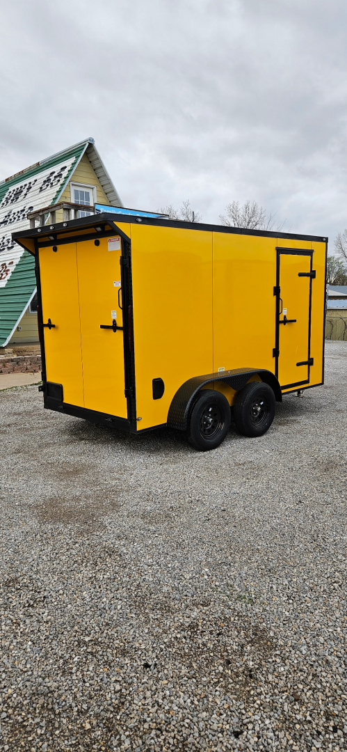 New 2025 FGT 6x12 Tandem Axle Cargo / Enclosed Trailer - BLACKOUT PACKAGE - SCREWLESS EXTERIOR - SPOILER