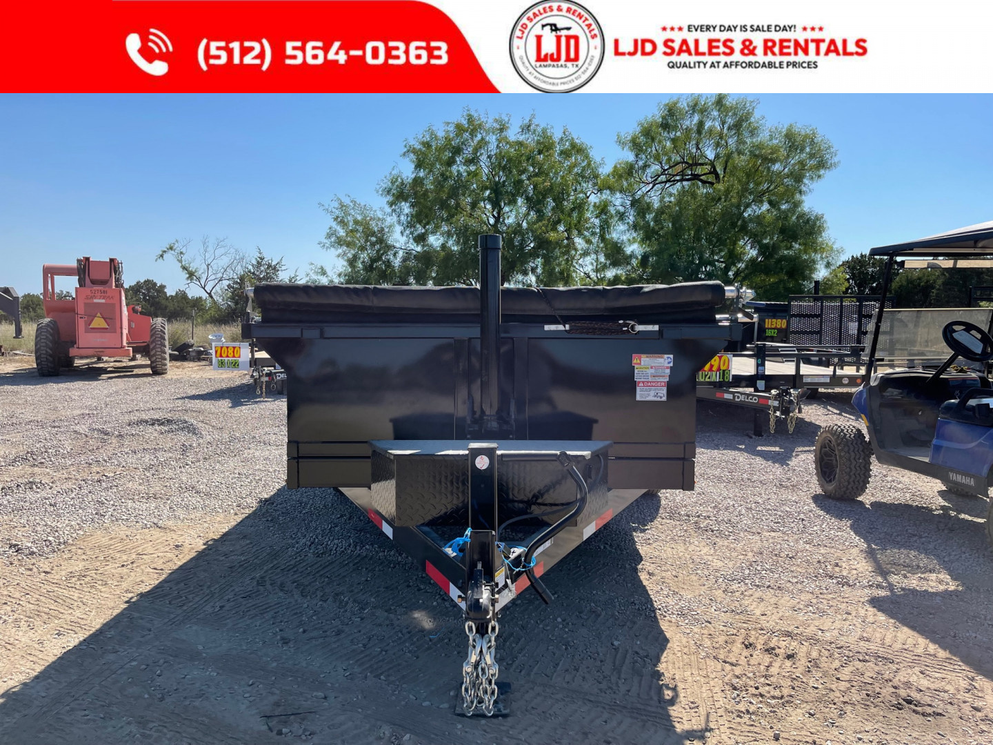 New 2025 US Built - Dump Trailer 14'X2' - Tarp - Ramps - 14K GVWR