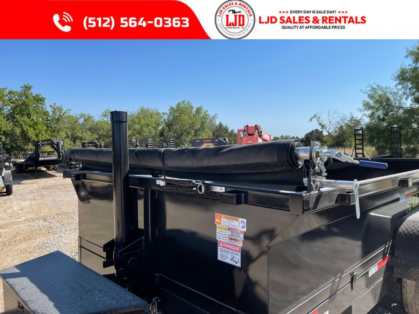 New 2025 US Built - Dump Trailer 14'X2' - Tarp - Ramps - 14K GVWR