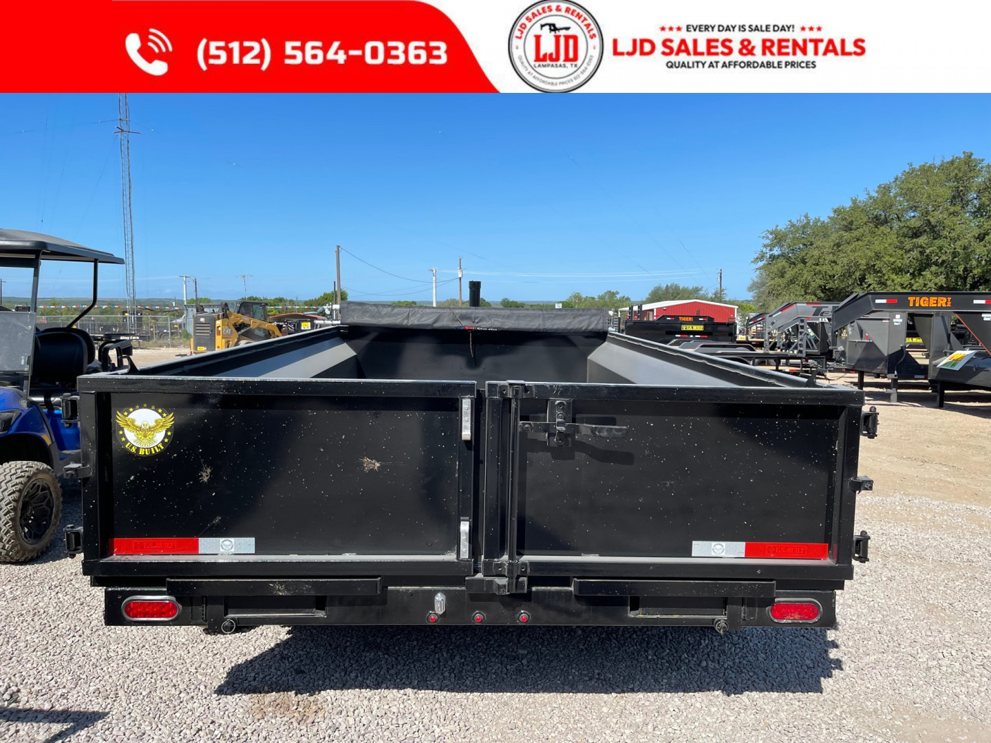 New 2025 US Built - Dump Trailer 14'X2' - Tarp - Ramps - 14K GVWR