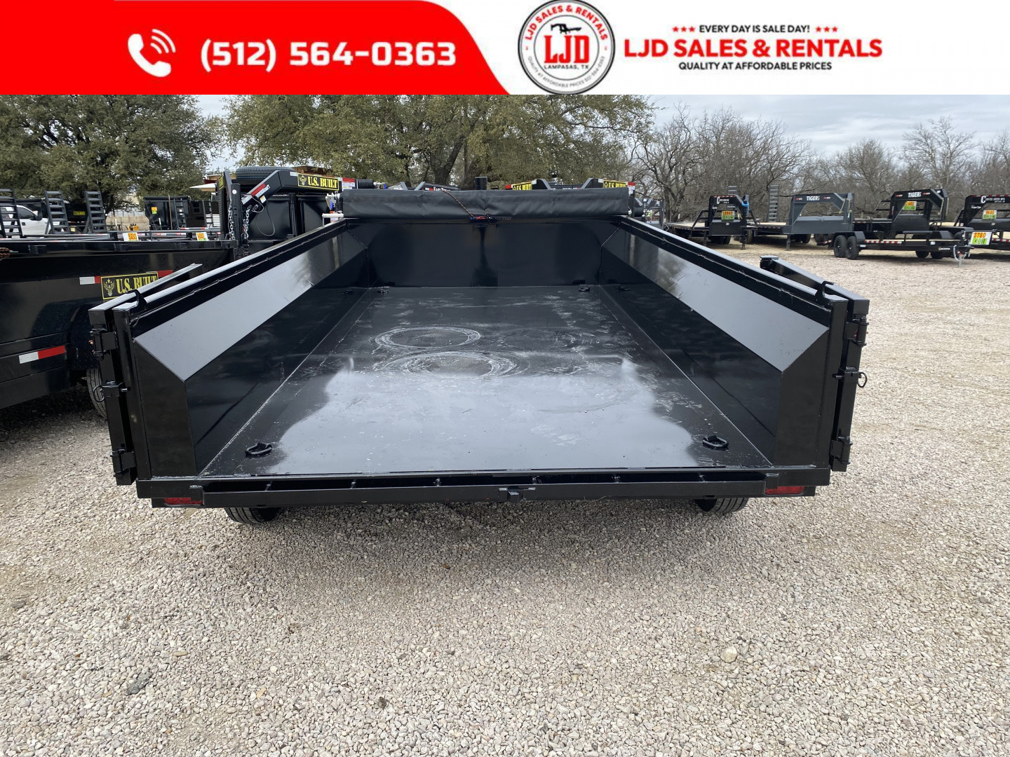 New 2025 US Built - Dump Trailer 14'X2' - Tarp - Ramps - 14K GVWR