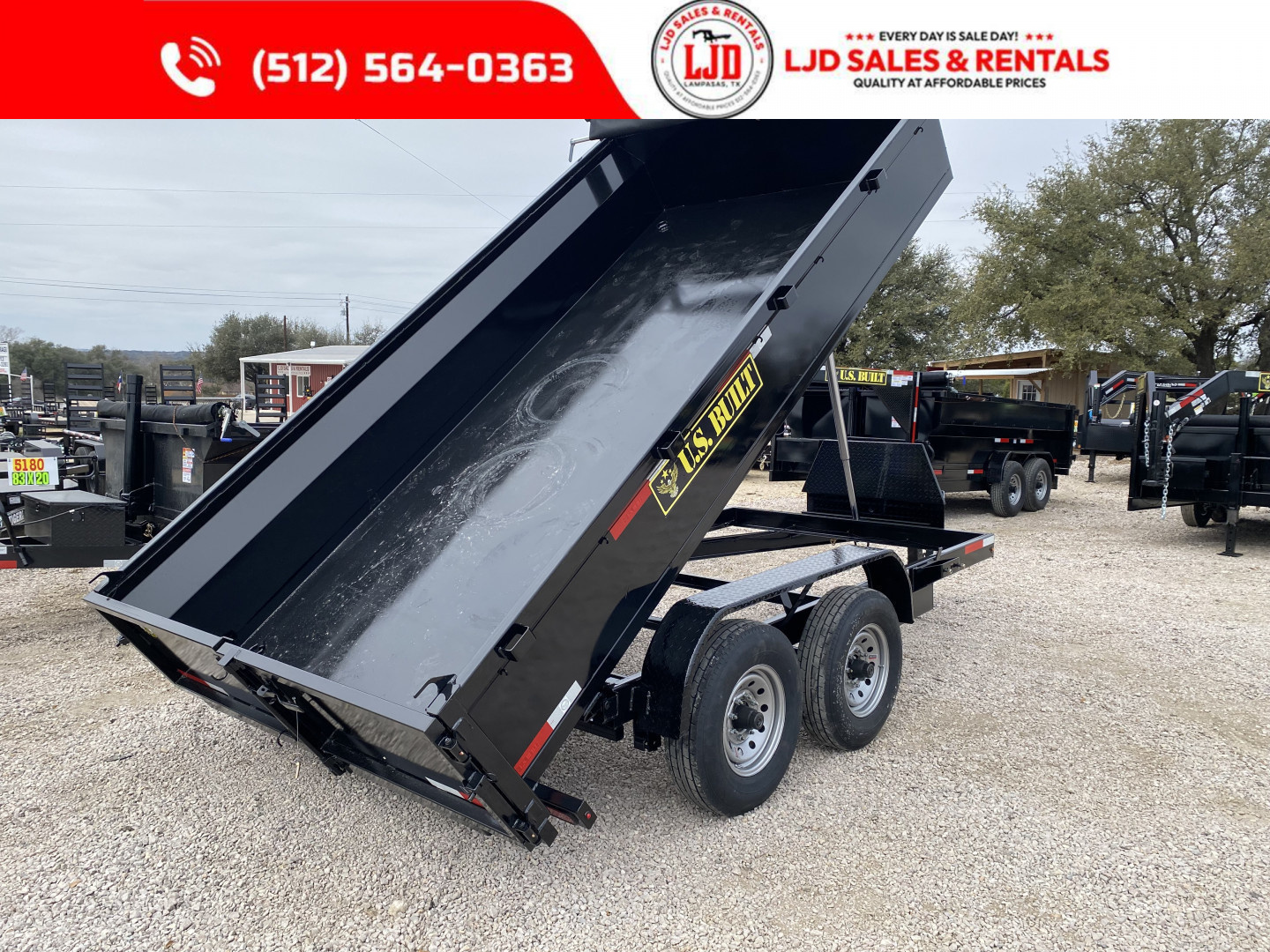 New 2025 US Built - Dump Trailer 14'X2' - Tarp - Ramps - 14K GVWR