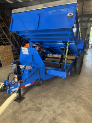 New 2026 BWISE 7x12 -14K Dump Trailer - Ramps - Tarp Kit - 7 GA Floor - BLUE