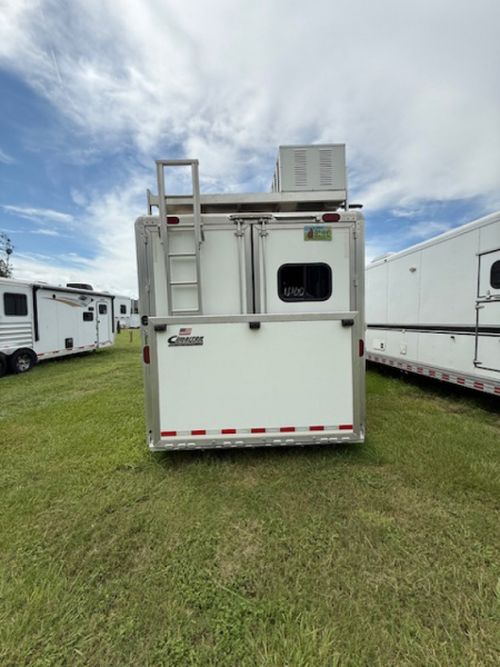 Used 2019 Cimarron Trailers 8' wide 3 horse w/15' lq gen and midtack Horse Trailer