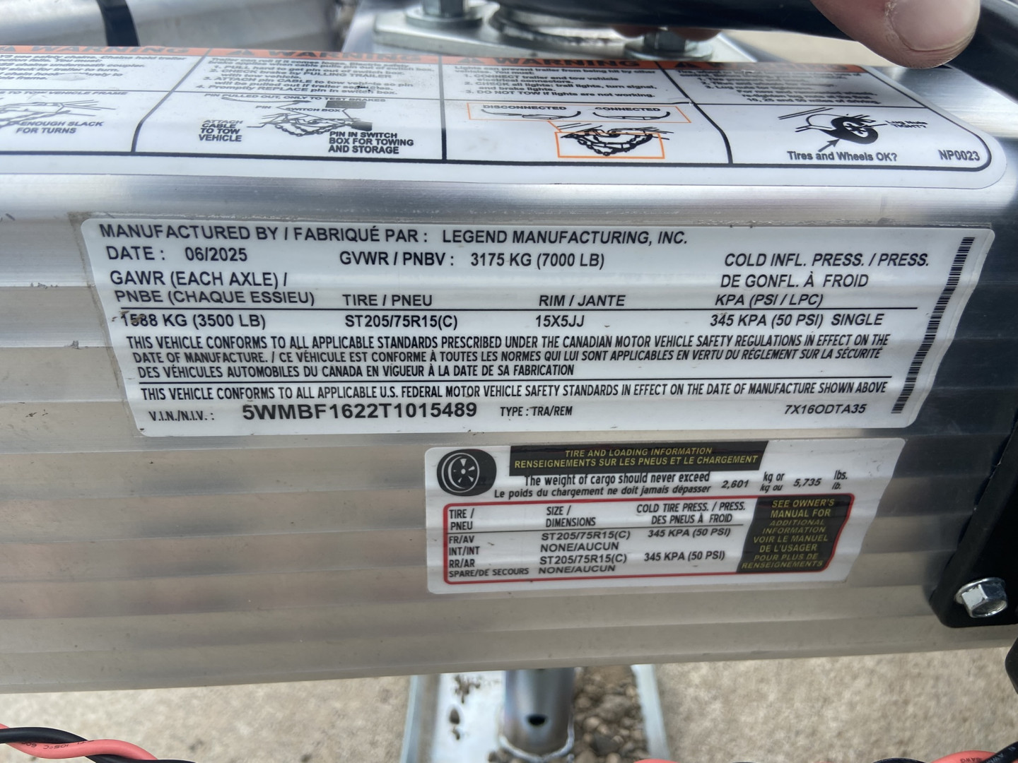 New Legend 16' Utility Trailer