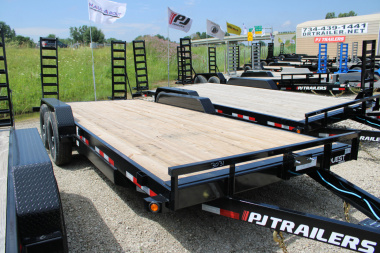 New 2026 PJ Trailers 20' FR 14K GVWR EQUIPMENT TRAILER WITHFOLDING RAMPS 48467 Equipment Trailer