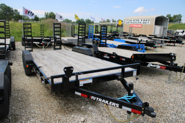 New 2025 PJ Trailers 20' 10K GVWR FR EQUIPMENT TRAILER WITH FOLDING RAMPS 47594 Equipment Trailer