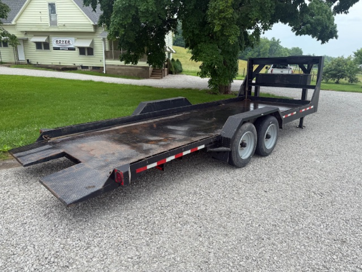 Used 2020 Imperial Trailer 7X20 8K GOOSENECK TILT w/ STEELFLOOR Tilt Trailer
