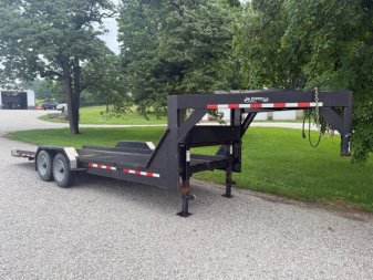 Used 2020 Imperial Trailer 7X20 8K GOOSENECK TILT w/ STEELFLOOR Tilt Trailer