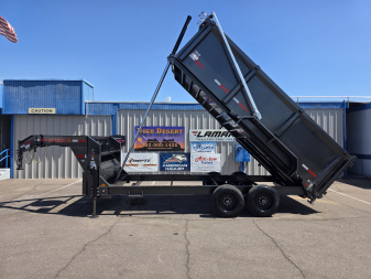 New 2026 MAXXD DTX- 7x16X3 - Gooseneck-Telescopic dump -17.5k GVWR- 3' sides- Wireless Remote -Auto Tarp Dump Trailer