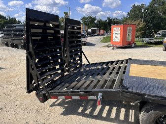 New 2026 Iron Bull FLP Series 102"x25' / 2-10,000# Electric Brake Axles / 16" Dual Wheels / 5' Rampage Ramps / Deckover Trailer