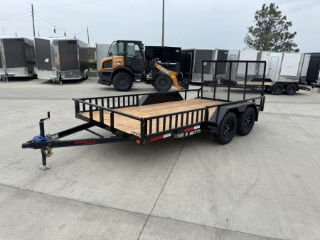 New NEW 2026 Double A 14’x83" Railside Utility Flatbed 2-3500lb axles = 7K with ATV Ramps
