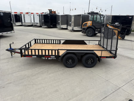New NEW 2026 Double A 14’x83" Railside Utility Flatbed 2-3500lb axles = 7K with ATV Ramps