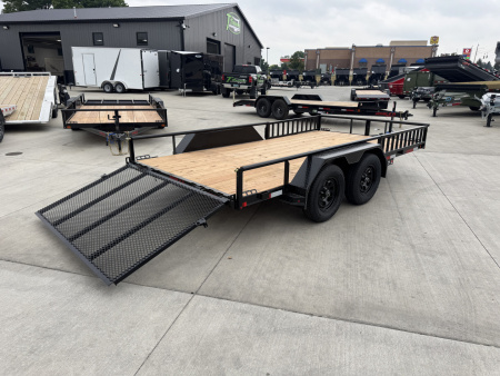 New NEW 2026 Double A 14’x83" Railside Utility Flatbed 2-3500lb axles = 7K with ATV Ramps
