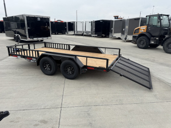 New NEW 2026 Double A 14’x83  Railside Utility Flatbed 2-3500lb axles = 7K with ATV Ramps