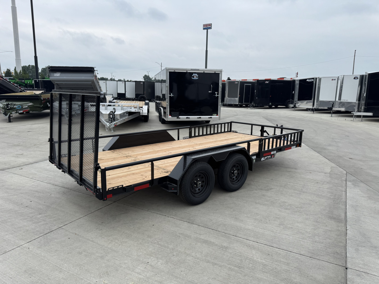 New NEW 2026 Double A 16’x83" Railside Utility Flatbed 2-3500lb axles = 7K With ATV side Ramps