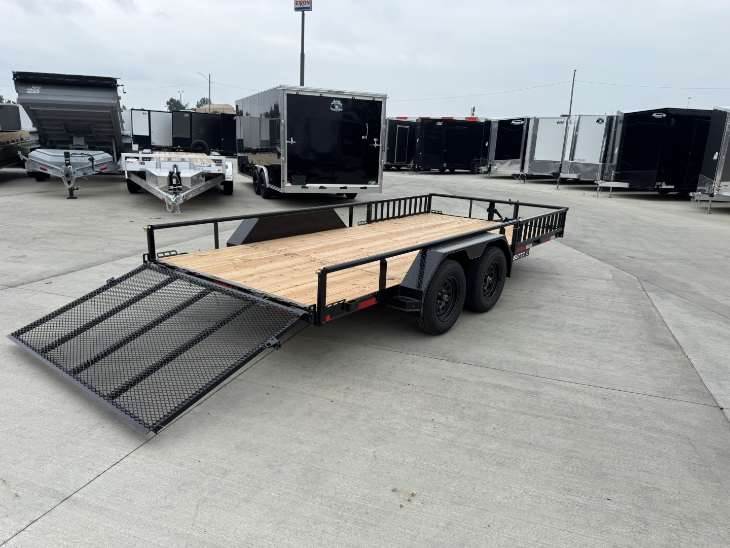 New NEW 2026 Double A 16’x83" Railside Utility Flatbed 2-3500lb axles = 7K With ATV side Ramps