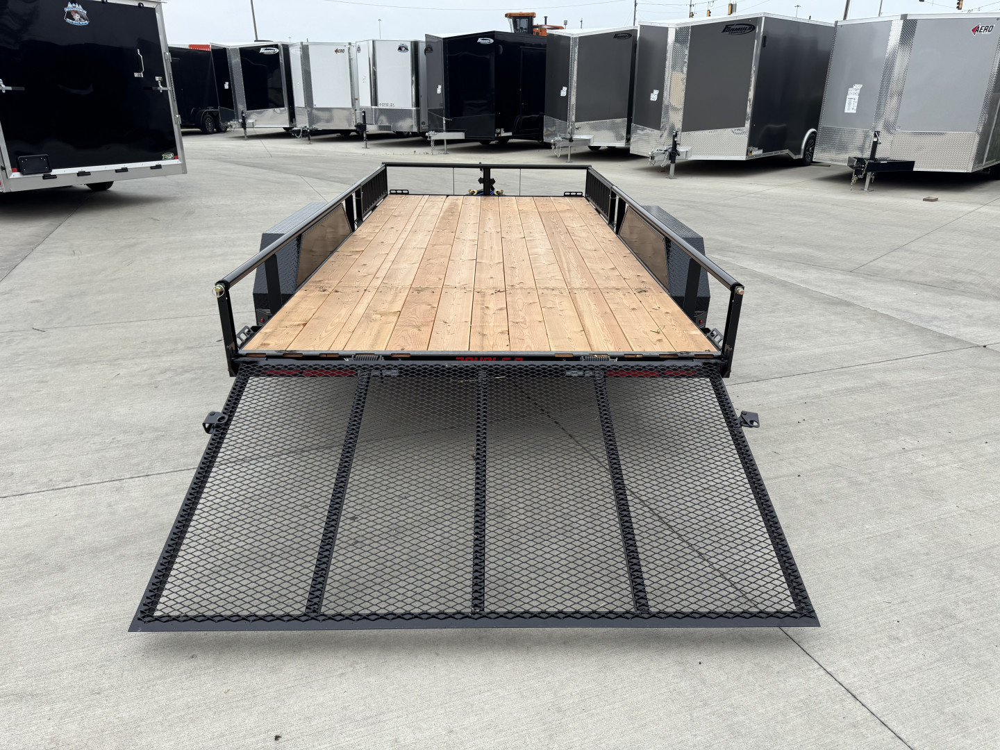 New NEW 2026 Double A 16’x83" Railside Utility Flatbed 2-3500lb axles = 7K With ATV side Ramps