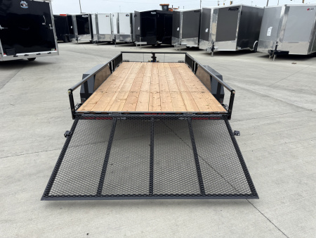 New NEW 2026 Double A 16’x83" Railside Utility Flatbed 2-3500lb axles = 7K With ATV side Ramps