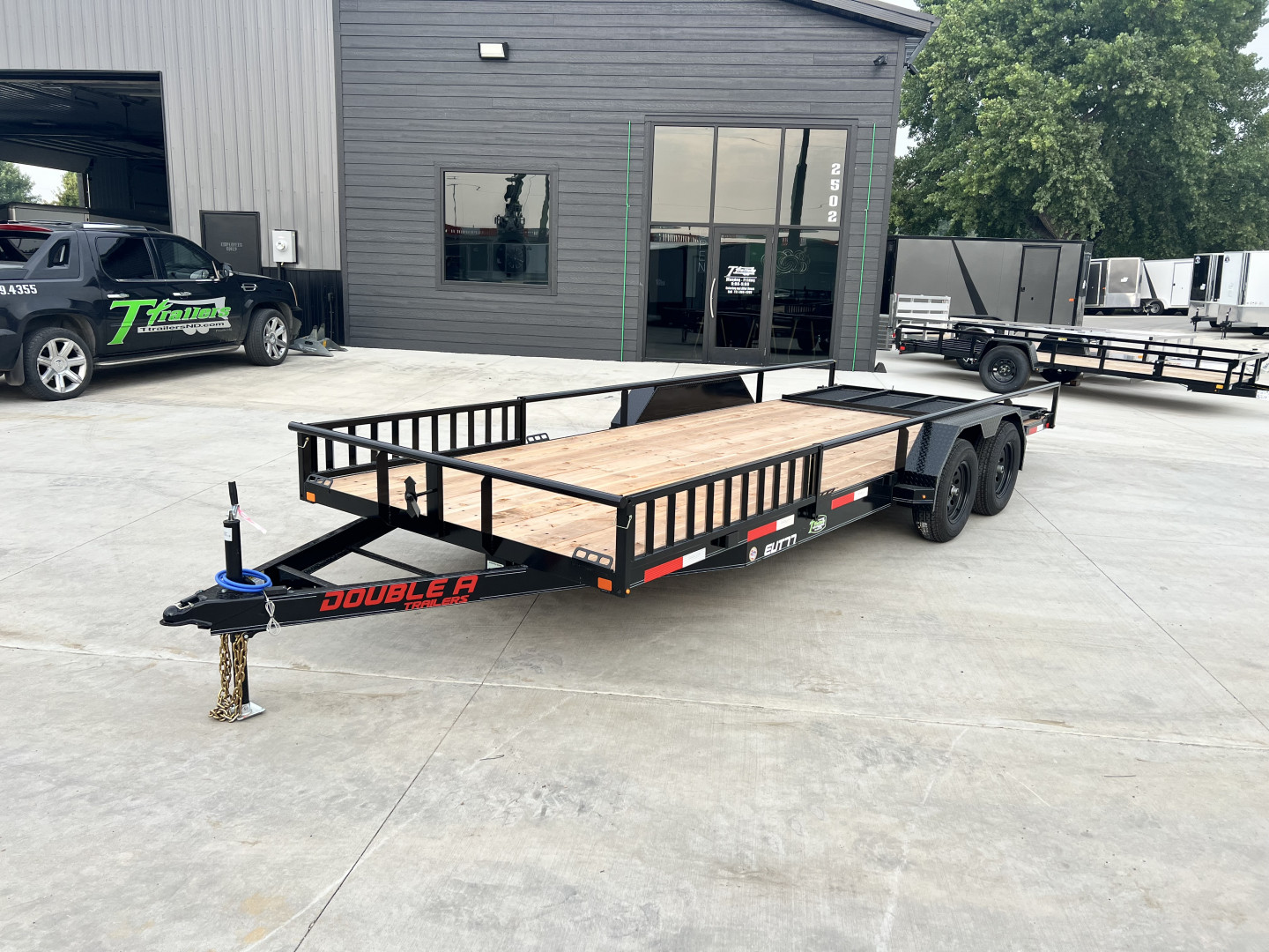 New NEW 2026 Double A 20’x83" Railside Utility Flatbed 2-3500lb axles = 7K With ATV side Ramps