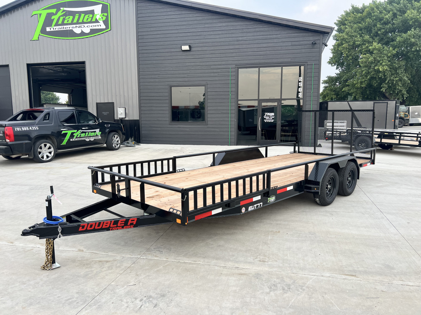 New NEW 2026 Double A 20’x83" Railside Utility Flatbed 2-3500lb axles = 7K With ATV side Ramps
