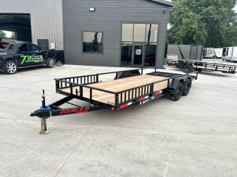 New NEW 2026 Double A 20’x83" Railside Utility Flatbed 2-3500lb axles = 7K With ATV side Ramps