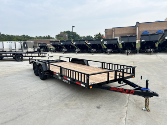 New NEW 2026 Double A 20’x83" Railside Utility Flatbed 2-3500lb axles = 7K With ATV side Ramps