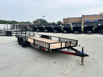 New NEW 2026 Double A 20’x83" Railside Utility Flatbed 2-3500lb axles = 7K With ATV side Ramps