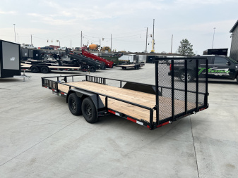 New NEW 2026 Double A 20’x83" Railside Utility Flatbed 2-3500lb axles = 7K With ATV side Ramps