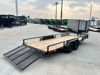 New NEW 2026 Double A 20’x83" Railside Utility Flatbed 2-3500lb axles = 7K With ATV side Ramps