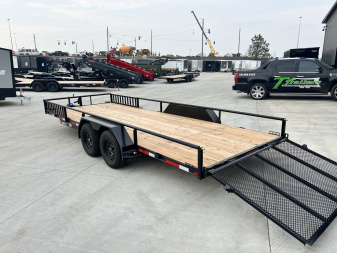 New NEW 2026 Double A 20’x83" Railside Utility Flatbed 2-3500lb axles = 7K With ATV side Ramps