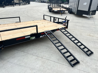 New NEW 2026 Double A 20’x83" Railside Utility Flatbed 2-3500lb axles = 7K With ATV side Ramps