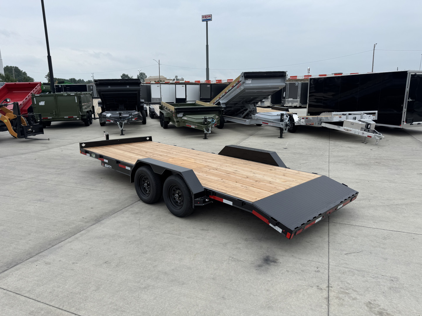New NEW 2026 Double A 20’x83” flatbed Trailer 2-3500 lb axles=7K, dovetail, Slide In Ramps