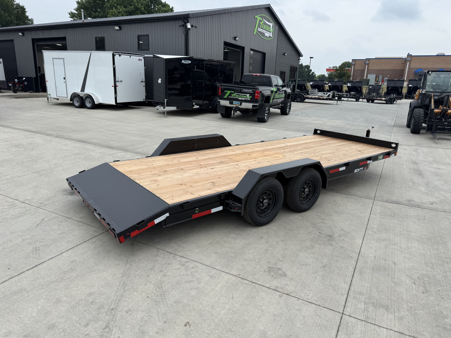 New NEW 2026 Double A 20’x83” flatbed Trailer 2-3500 lb axles=7K, dovetail, Slide In Ramps