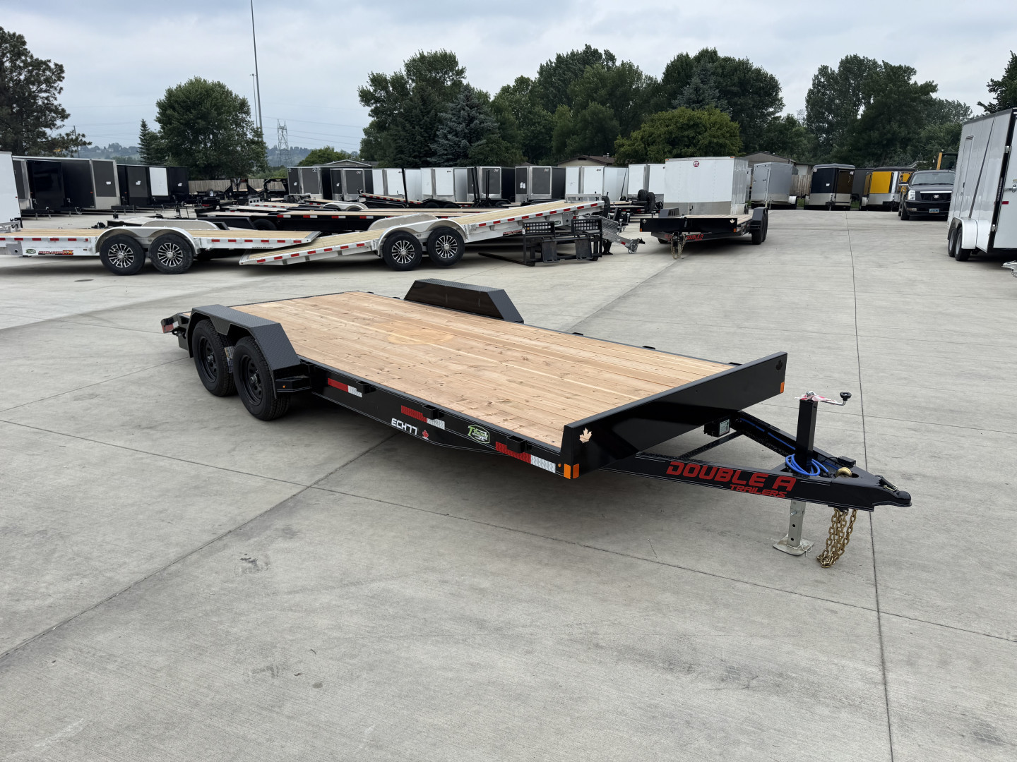New NEW 2026 Double A 20’x83” flatbed Trailer 2-3500 lb axles=7K, dovetail, Slide In Ramps