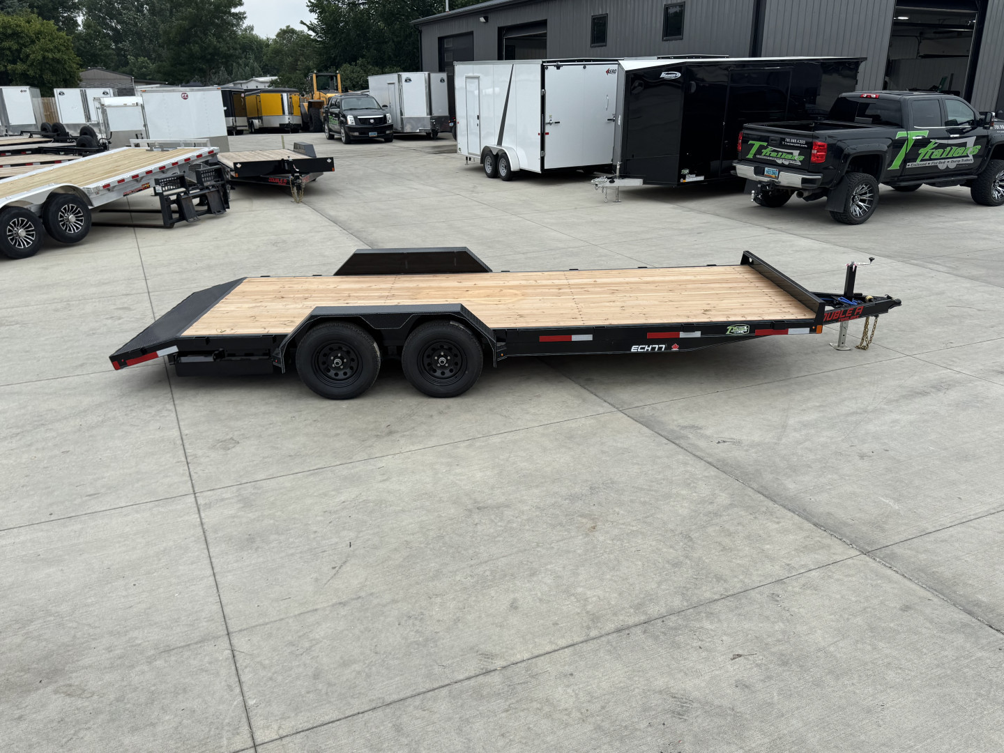 New NEW 2026 Double A 20’x83” flatbed Trailer 2-3500 lb axles=7K, dovetail, Slide In Ramps