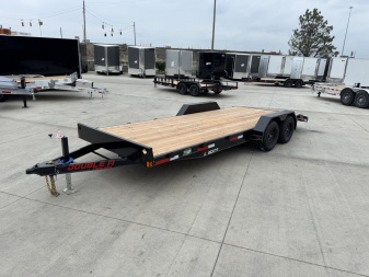 New NEW 2026 Double A 20’x83” flatbed Trailer 2-3500 lb axles=7K, dovetail, Slide In Ramps
