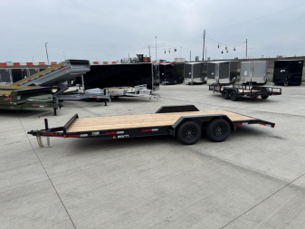 New NEW 2026 Double A 20’x83” flatbed Trailer 2-3500 lb axles=7K, dovetail, Slide In Ramps