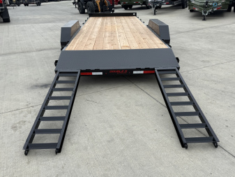 New NEW 2026 Double A 20’x83” flatbed Trailer 2-3500 lb axles=7K, dovetail, Slide In Ramps