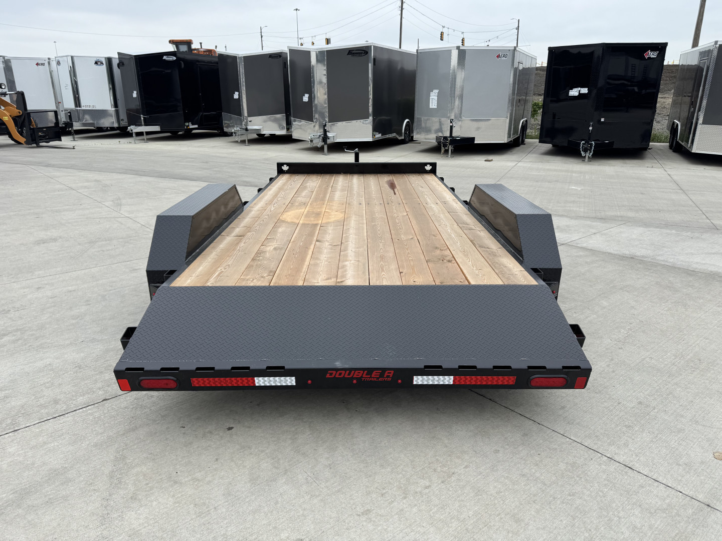 New NEW 2026 Double A 16’x83” flatbed Trailer 2-3500 lb axles=7K, dovetail, Slide In Ramps