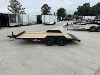 New NEW 2026 Double A 16’x83” flatbed Trailer 2-3500 lb axles=7K, dovetail, Slide In Ramps