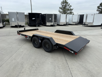 New NEW 2026 Double A 16’x83” flatbed Trailer 2-3500 lb axles=7K, dovetail, Slide In Ramps