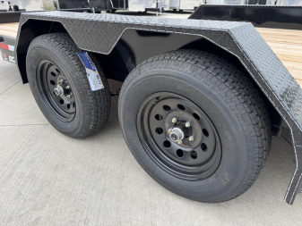 New NEW 2026 Double A 16’x83” flatbed Trailer 2-3500 lb axles=7K, dovetail, Slide In Ramps