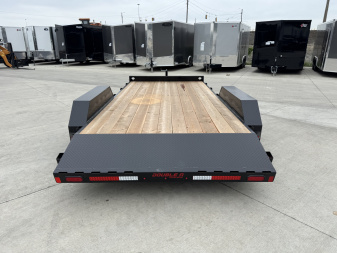 New NEW 2026 Double A 16’x83” flatbed Trailer 2-3500 lb axles=7K, dovetail, Slide In Ramps