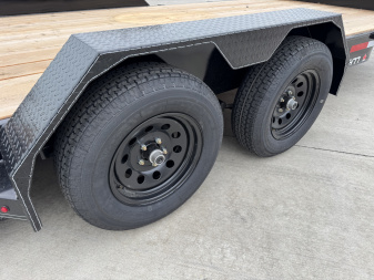 New NEW 2026 Double A 16’x83” flatbed Trailer 2-3500 lb axles=7K, dovetail, Slide In Ramps