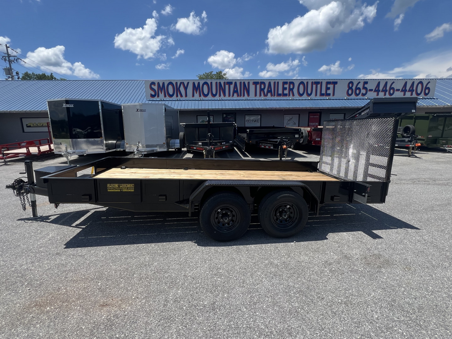 New 2025 P & T Trailers 10K 7X16 CUSTOM UTILITY SOLID SIDES HD GA Utility Trailer