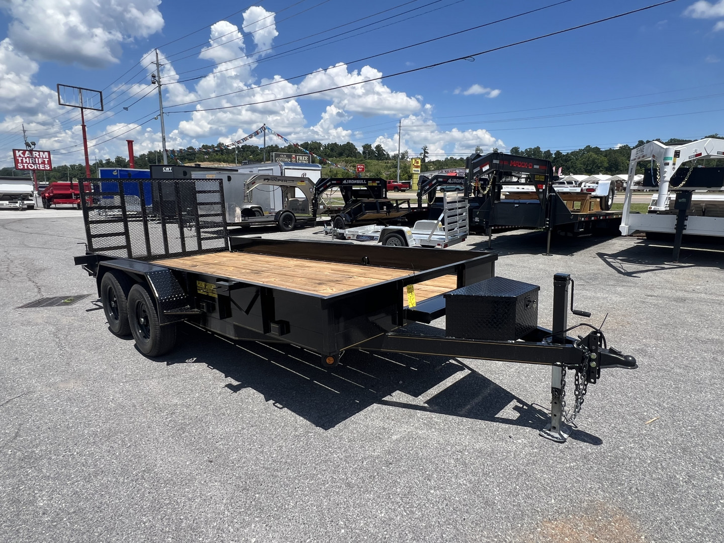 New 2025 P & T Trailers 10K 7X16 CUSTOM UTILITY SOLID SIDES HD GA Utility Trailer